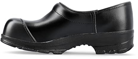 SIKA Unisex-Sicherheitsclog mit Zehenkappe, breiter Passform und stoßdämpfenden Schuhen, weichem Schaumstoff & Lederfußbett, Permair-Leder-Arbeitsclog für medizinisches Personal und Industriearbeiter