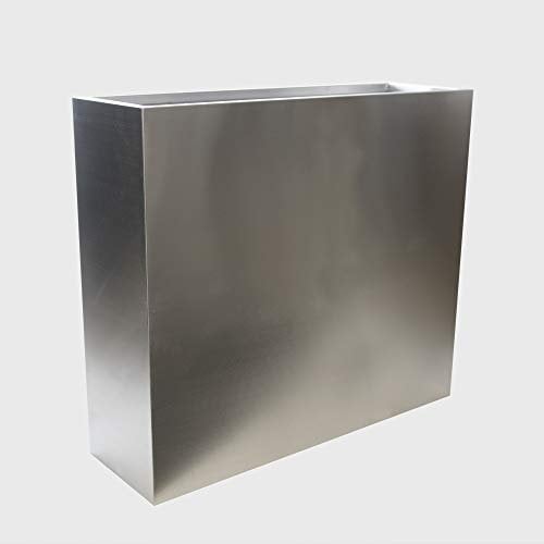 Köhko® Designer-Hochbeet aus Edelstahl Viva 95 x 35 x 80 cm | matt gebürsteter Pflanztrog eckig & groß