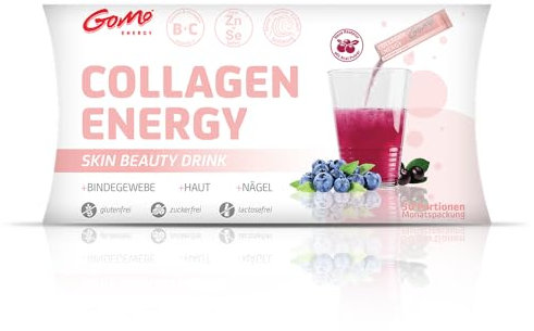 Collagene di bellezza |Bellezza dall'interno da bere |5000mg collagene marino premium + biotina + zinco + selenio + complesso vitaminico B + vitamina C | COLLAGEN ENERGY Confezione mensile 30 porzioni