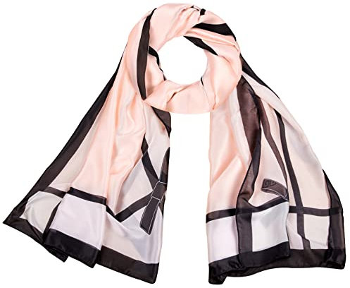 heekpek Foulard Femme Foulards en Soie de Mûrier Soie Foulard Imprimé Echarpe Foulard Leopard Wraps Satin Joli Fleur Châle Long