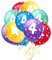 Oblique Unique® 10 Luftballons mit Zahlen Happy Birthday für Kinder Geburtstag Feier Party Deko Geburtstagsdeko Ballons Bunt (Nr. 4)