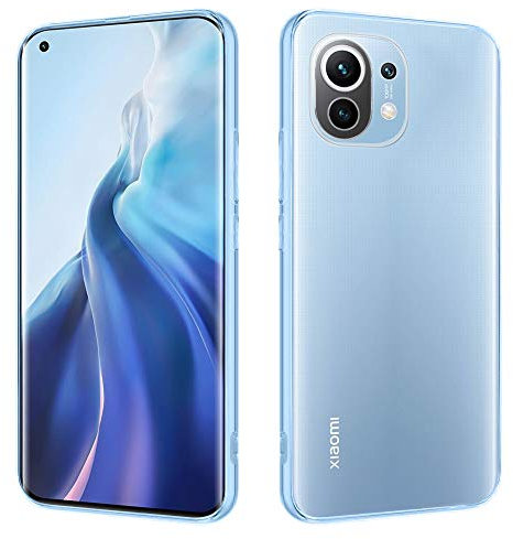 HS Products HSP Transparente Hülle kompatibel mit Xiaomi Mi 11 | Premium TPU Silikon Case | Kratzfest Stoßfest Klar | Geeignet für Induktives Laden | Microdot Handyhülle | Durchsichtige Schutzhülle