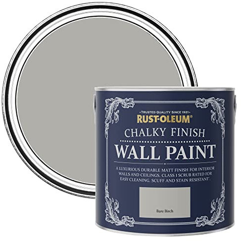 Rust-Oleum Grey Wall and Ceiling Paint in a Chalky Matt Finish - Bare Birch 2.5L