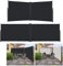 HENGMEI Doppelseitenmarkise Seitenmarkise Ausziehbar Markisen Sonnenschutz Balkon Sichtschutz für Balkon Terrasse Garten Aussen(200x600cm, Anthrazit)