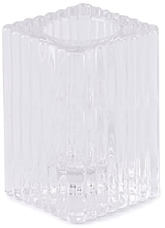 pajoma Stabkerzenhalter Welle aus Glas, H 6 x Ø 4 cm