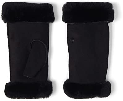 UGG Sheepskin Fingerlose Handschuhe Damenhandschuhe (S - schwarz)