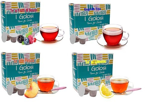 Caffè Vulcanus - 80 capsules d'une sélection de thés solubles - Compatible Pour Nespresso