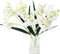 XZJMY Künstliche Freesien-Blumen, künstliche Lilien für Hochzeit, Zuhause, Party, Garten, Geschäft, Büro, Dekoration, Weiß, 3 Stück