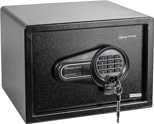 Genie Hand | Coffre-fort Motorisé Armoire Fort Petit avec Code à Combinaison et Clé à Serrure B-Class