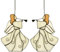 HomeBeauty PA0010 Engel-Ornament, Buntglas-Fensterbehang, Sonnenfänger, Tiffany-Stil, handgefertigt, Urlaubsdekoration, Gedenkgeschenke, 16,5 cm B x 21,6 cm H, 2 Stück (Engel)
