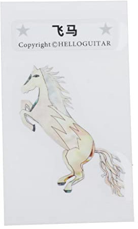 Aymzbd Universal Headstock Inlay Aufkleber Aufkleber Elektrischer Kopf Der Gitarre Aufkleber Zubehör, Pferd