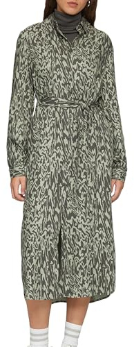 QS Langes Kleid mit All-Over-Print