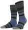 Burlington Herren Socken Stripe M So Wolle gemustert 1 Paar, Schwarz Black 3000, 46-50
