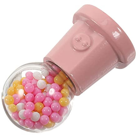 KICHOUSE Mini máquina de Dulces pequeña máquina de agarrar Dulces Mini Caja dispensadora de máquina de de Color Rosa decoración romántica y cálida Juguetes niño Muebles