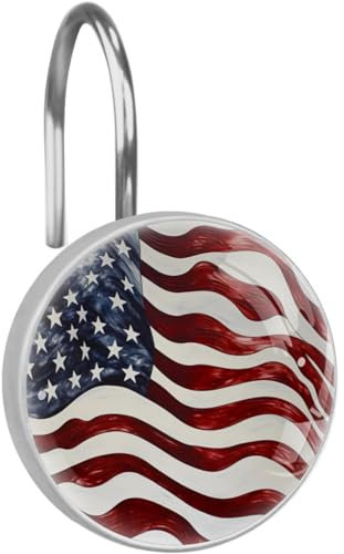 Ganci per tende da doccia,ganci per tende da doccia,1-Pc,onde a strisce della bandiera americana