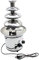 Grande fontaine à chocolat à 4 étages avec fonction de fusion en acier inoxydable 170 W Cascade lisse pour fruits et pâtisseries
