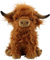 TOPLITHE Niedliche Highland Kühe Aus Kuscheltiere, Lebensechte Highland Kalb Plüsch, Weiches Bauernhofvieh Plüschtier Geschenk for Kinder Weihnachten Halloween(Size:Brown)