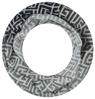 Majea Loop Schal Damen Schlauchschal Halstuch schmaler Loopschal (880052) (grau 7)