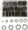 GeRnie 180/150/100-teiliges Bonded Seal Dichtring-Sortiment-Kit Ölablassschraube Kombinierter Unterlegscheiben-Dichtungssatz M6 M8 M10 M12 M14 M16(100PCS M6-M16)