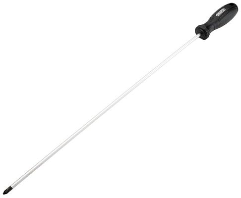 Draper Tools Philips Hard Grip Screwdriver, Black, PH2 x 450 mm Length