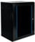 Koscom Connect Netzwerkschrank 15 HE I Serverschrank 19 Zoll I Wandmontage I 450 mm Tiefe I 600 x 450 x 770 mm I voll montiert I abschließbare Glastür I Traglast 100 kg (Schwarz - 45cm, 15HE)