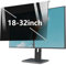 SnamicE Computer Monitor Privacy Screen 18-32 Inch, Removable Anti Blue Light Screen Protector, Hanging Bracket, for Office,32in 730x440mm