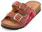 JOMIX Mules Femmes Bout Ouvert Mules Chaussures de Plage été Bohème Sandales Femme Claquette Confortables pour Piscine Plage Mer (Rouge, 40)
