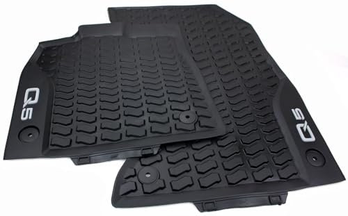 Original Fußmatten Kompatibel mit Q5 SQ5 (FY) + Q5 Sportback 2017-2024 Allwetter Gummimatten Vorne Premium Qualität Automatten