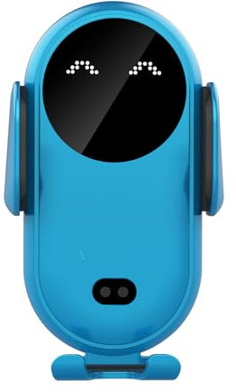 Soporte para teléfono móvil para coche con función de carga, cargador inalámbrico para coche, estación de carga inductiva para coche, cargador inalámbrico de doble bobina, giratorio 360°, soporte para