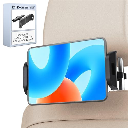Didarenba Soporte Tablet Coche reposacabezas Ajustable rotacion 360º instalacion facil sin Herramientas Compatible con Tablets de 7 a 12