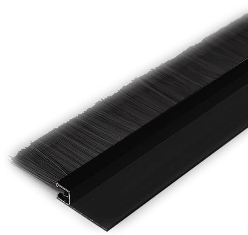 FFPMYF Lot de 3 joints de porte avec brosse autocollante - 4 x 100 cm - Noir