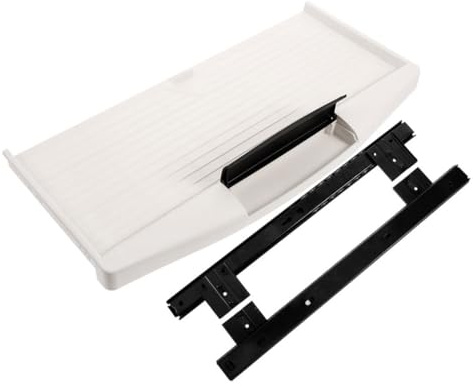 BCOATH Under Desk Keyboard Tray with Sliding Drawer Abs Plastic Keyboard Stand and Mouse Holder Ergonomic Pull-Out Design for Office Desk Organization and Wrist Comfort