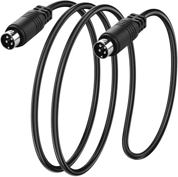 PNGKNYOCN Mini-4-Pin-DIN-Kabel, DIN-4-Pin-Stecker-auf-Stecker-Stromkabel für CCTV-Überwachungssysteme, Audiogeräte und Car-Audio-Systeme (1,5 m)