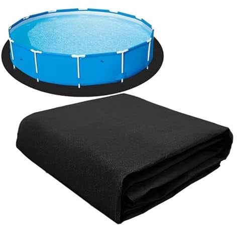 CEWROM Bâche de sol pour piscine ronde - 305 cm - Tapis de protection du sol - Tapis de sol - Tapis de piscine - Pour l'extérieur - Pliable - 460 cm