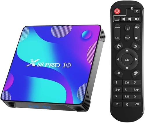 Android 11 TV Box,Android Box 4GB RAM 64GB ROM RK3318 Quad-Core 64bit Cortex-A53 Support 2.4/5.0GHz Dual-Band WiFi BT4.0 3D 4K 10/100M Ethernet HD 2.0 Smart TV Box