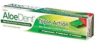 AloeDent Triple Action 100 ml Aloe Vera Fluoride-Free Toothpaste - 1 Stück
