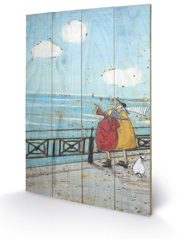 Pyramid International SW10582A Sam Toft (Her Favourite Cloud) Holzwand-Kunst, Holz, mehrfarbig, 40 x 2,5 x 59 cm