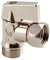 Syveco 689003 Serie 689 Kugelhahn zum WC Panzer, Chromhalterung, 3/8 BSP x 3/8 BSP