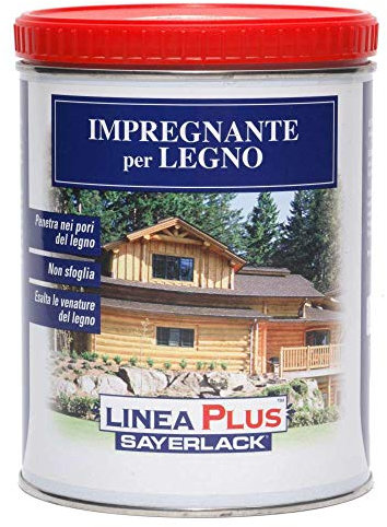 IMPREGNANTE 0,75 LT SAYERLACK - SOLVENTE - LINEA PLUS PROTETTIVO SINTETICO LEGNO NOCE CHIARO