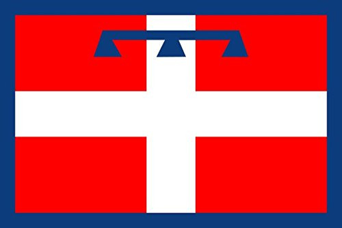 2x Auto Aufkleber  PIEMONT - FLAGGE  2x Car Sticker Fahne Italien Region (ca. 8x5 cm)