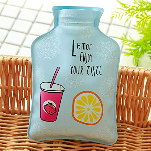 FGHOMEAQRSD Bouteille d 'Eau Chaude Mini Injection d ' Eau Chaude Sac d 'étudiant Adulte Portable Main Chaude Sac-Citron