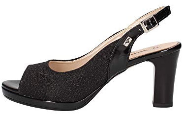 Valleverde Sandalo Donna Sintetico 28340 Nero Una Calzatura Comoda Adatta per Tutte Le Occasioni. Primavera Estate 2020. EU 37