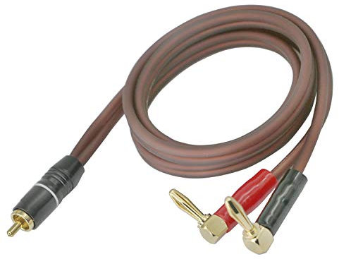 Cinch-Kabel-Lautsprecherkabel Bananenstecker, High-End Lautspecher-Kabel mit Bananensteckern -1m