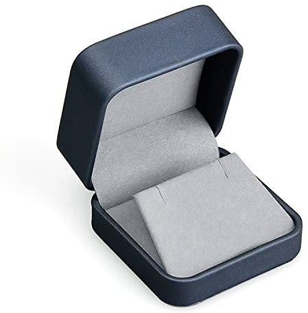 Oirlv PU Leder Dunkelblau Ohrringbox Schmuckschatulle Valentinstag Geburtstag Geschenkbox Ohrring Display Stand