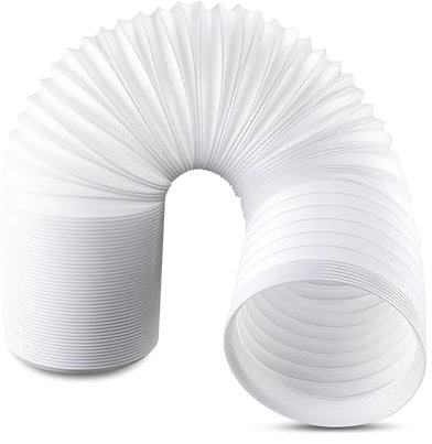 K KUMEED Klimaanlage Schlauch, 2 Meter 130mm Abluftschlauch Klimagerät, Länge Klimaanlagenschlauch PP-Stahldraht Faltbarer Dehnbarer Entlüftungsschlauch Gegen Den Uhrzeigersinn CCW-Gewinde