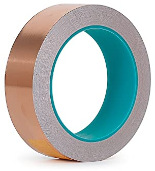 WHSCwp Copper foil tape, self-adhesive copper foil EMI shielding, decorative mosquito repellent crafts for guitars and bullets Electrical maintenance (20mm)