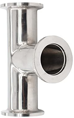 SHERICH KF40 Flansch-T-Staubsauger-Armaturen, Flanschgröße NW40, Vakuum-Armatur, Edelstahl (KF-40)
