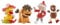 Gomazing Sandmännchen Figuren 4er Set