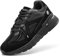 FitVille Laufschuhe Herren Extra Weite Turnschuhe Sportschuhe Breit Fitnessschuhe Bequeme Sneakers Schuhe für Plantarfasziitis Fußschmerzen JetBlack 43 EU Weit