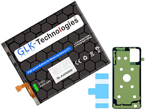 High Power Ersatzakku kompatibel mit Samsung Galaxy A71 SM-A715F / Dual-SIM | GLK-Technologies Battery | accu | 4600 mAh Akku | inkl. Klebestreifen Akkuklebestreifen Reparaturset